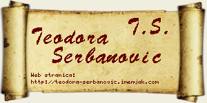 Teodora Šerbanović vizit kartica